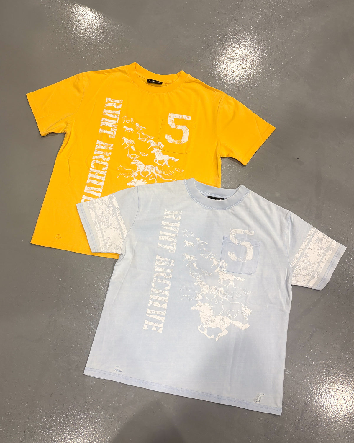 Washed Summer Pocket Tee Yellow