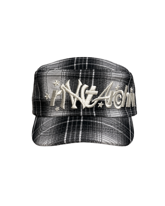 RVNTARCHIVE PLAID CAP WHITE