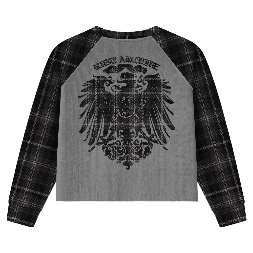 Plaid Thermal Waffle Knit Black
