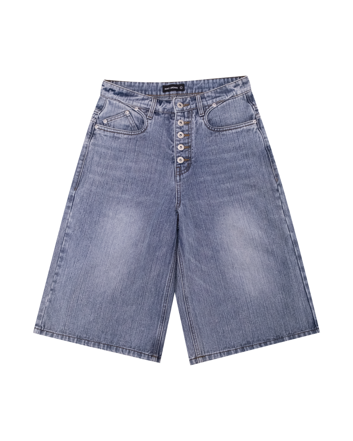 Slub Denim Baggy Jorts Blue
