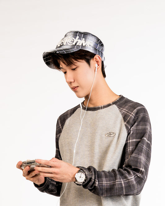 RVNTARCHIVE PLAID CAP WHITE