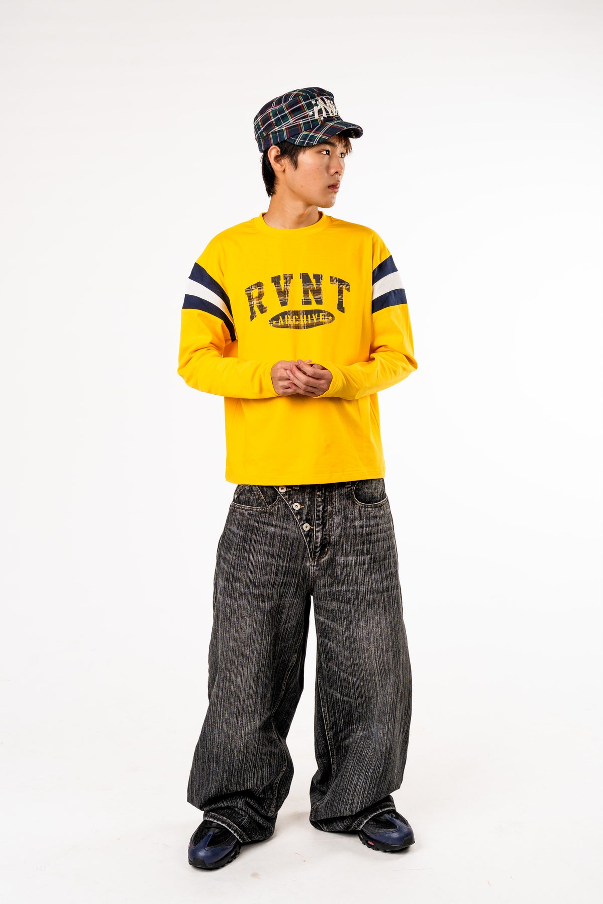 COLLEGE PANELLED LONG SLEEVE YELLOW
