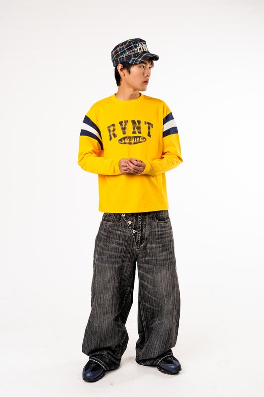 COLLEGE PANELLED LONG SLEEVE YELLOW