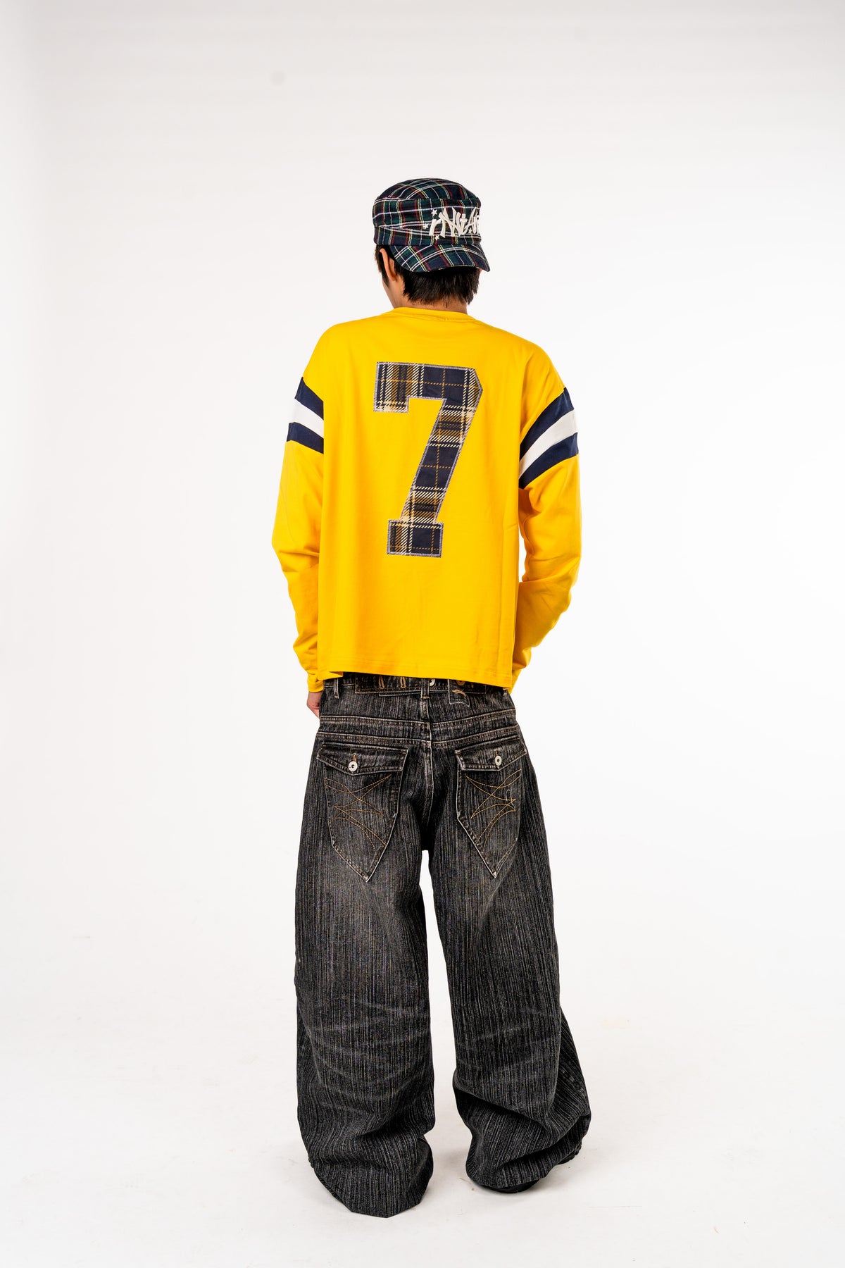 COLLEGE PANELLED LONG SLEEVE YELLOW