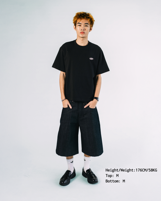 Raw Selvedge Denim Baggy Jorts - Indigo