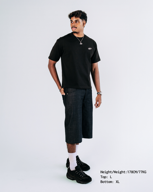 Raw Selvedge Denim Baggy Jorts - Indigo