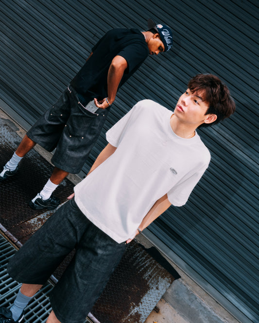 Boxy Cropped Tee in White
