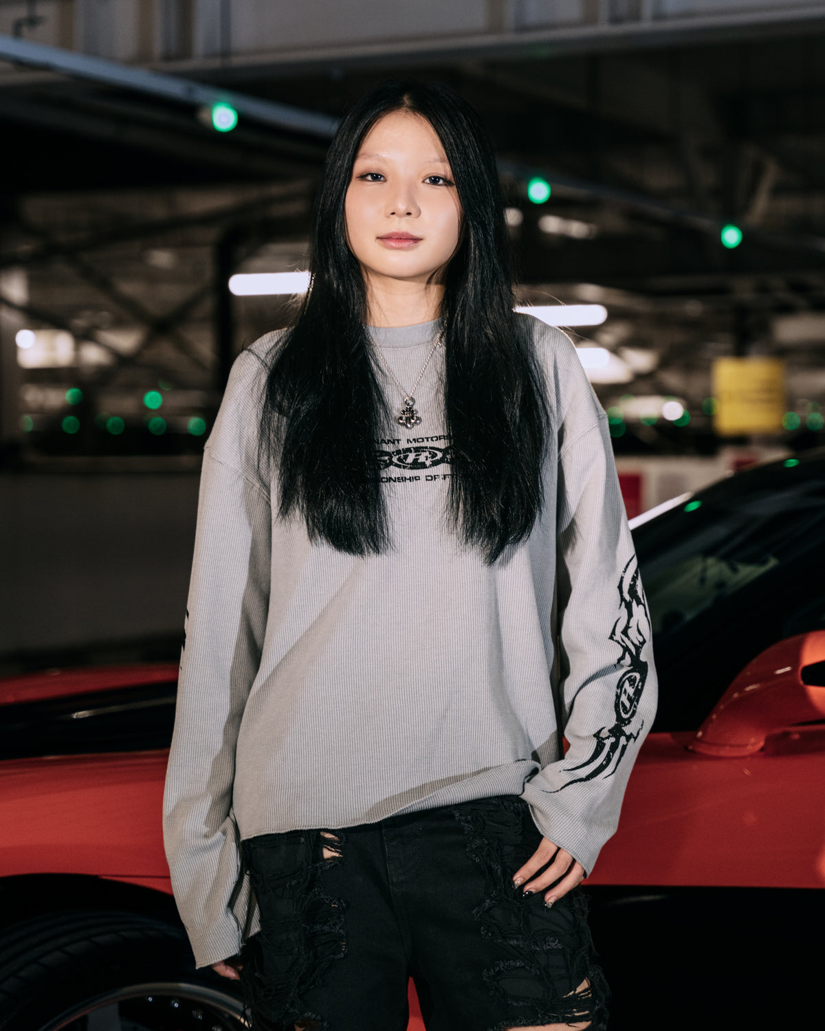 REVENANT Drift Team Tribal Thermal Long Sleeve in Grey
