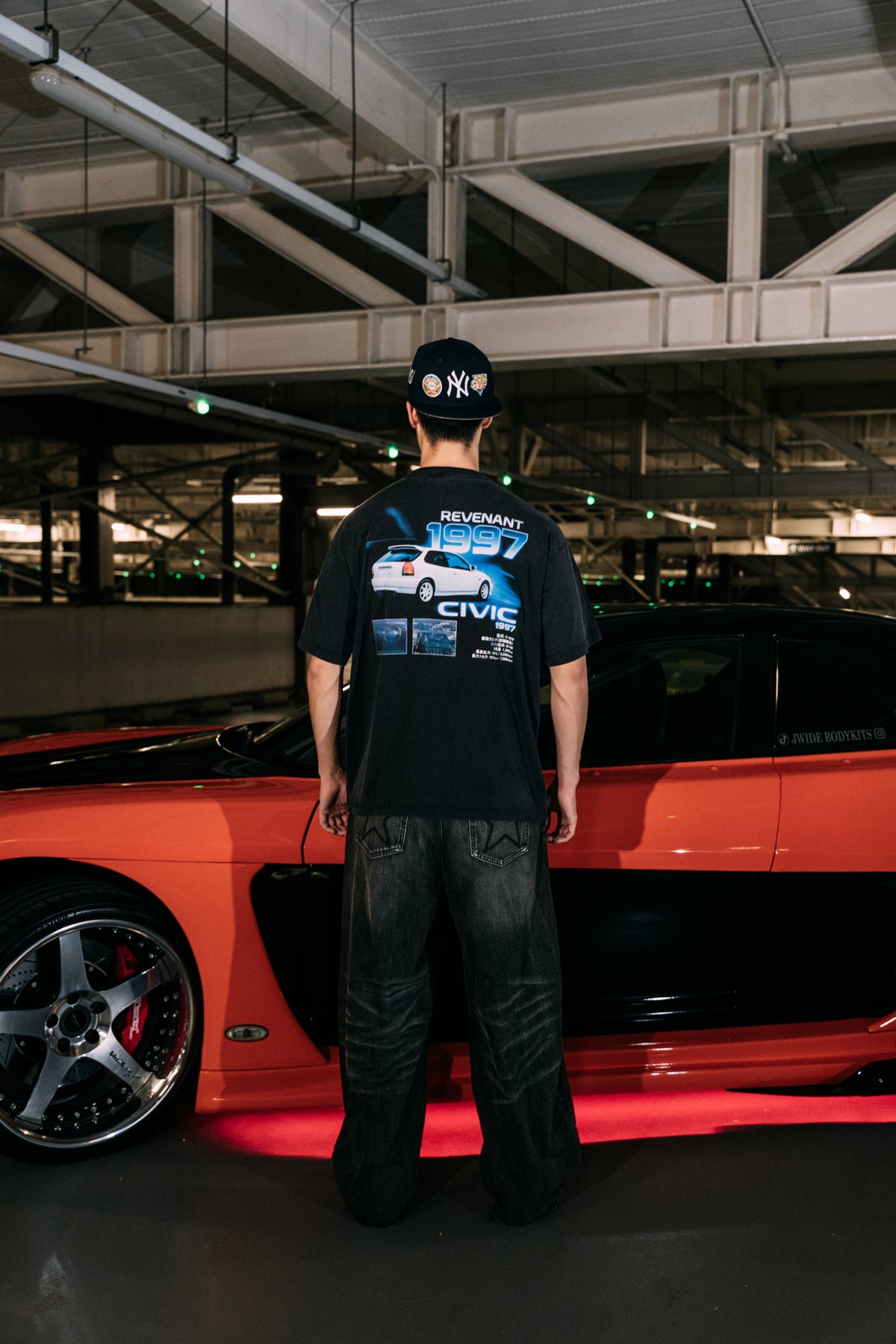 REVENANT Civic EK9 Tee in Washed Black