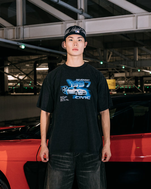 REVENANT Civic EK9 Tee in Washed Black