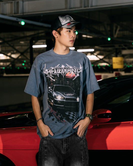 REVENANT R34 Skyline Tee in Faded Blue