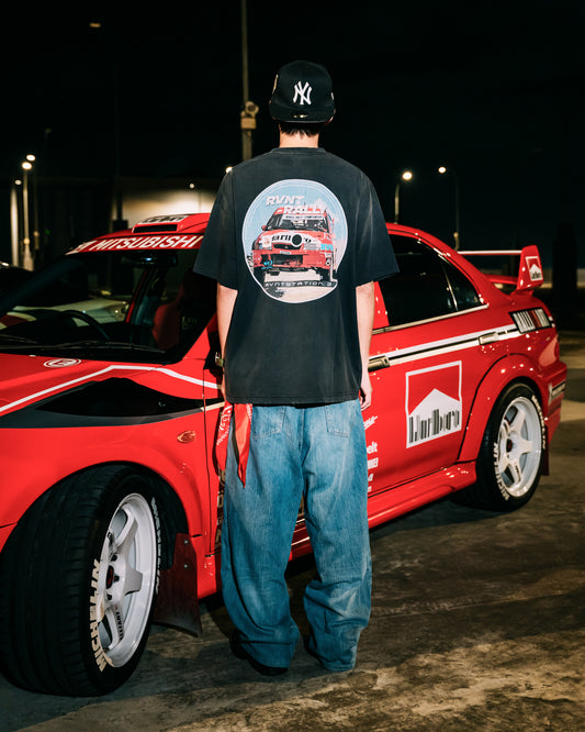 Mitsubishi WRC Tee in Faded Black