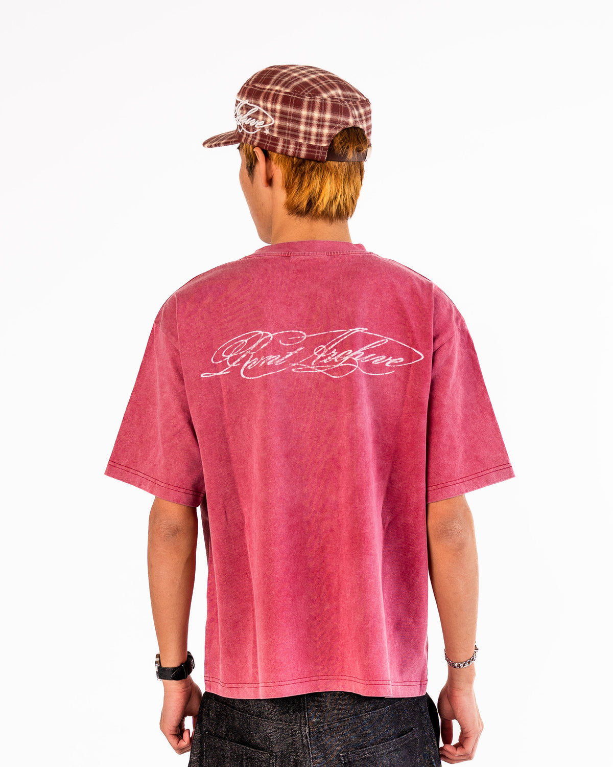 "Year of Horse" Sun Faded Washed Tee in Red