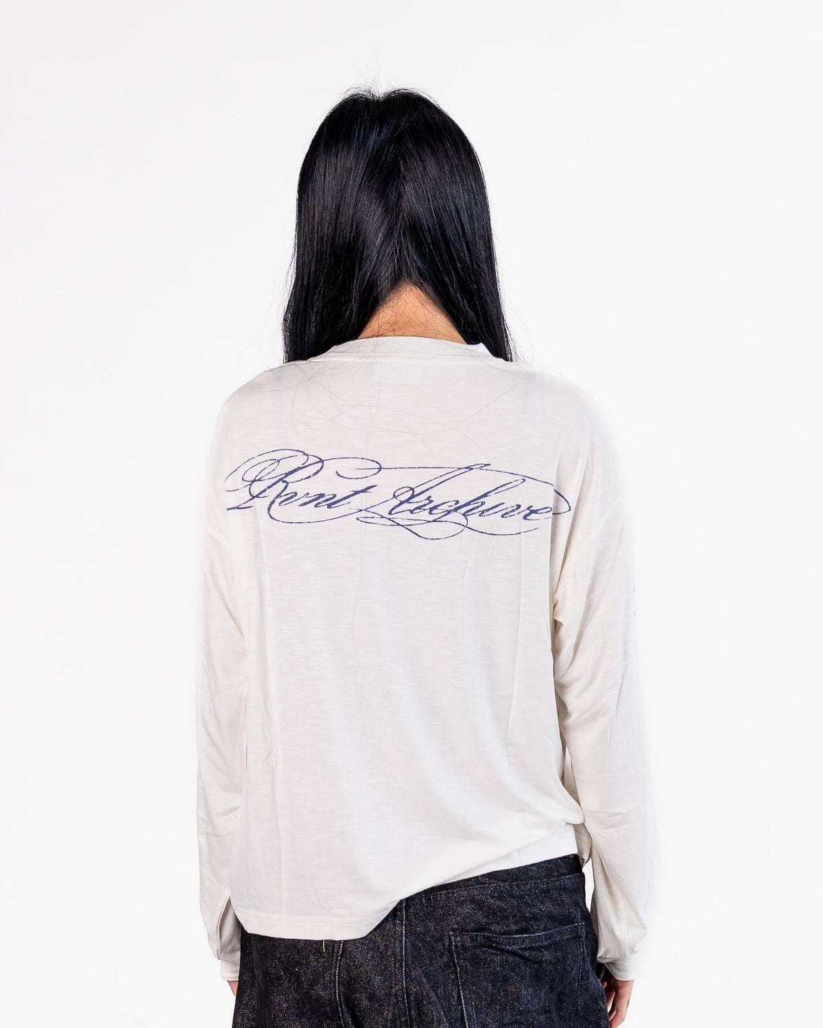 "Year of the Horse" Script Long Sleeve in White