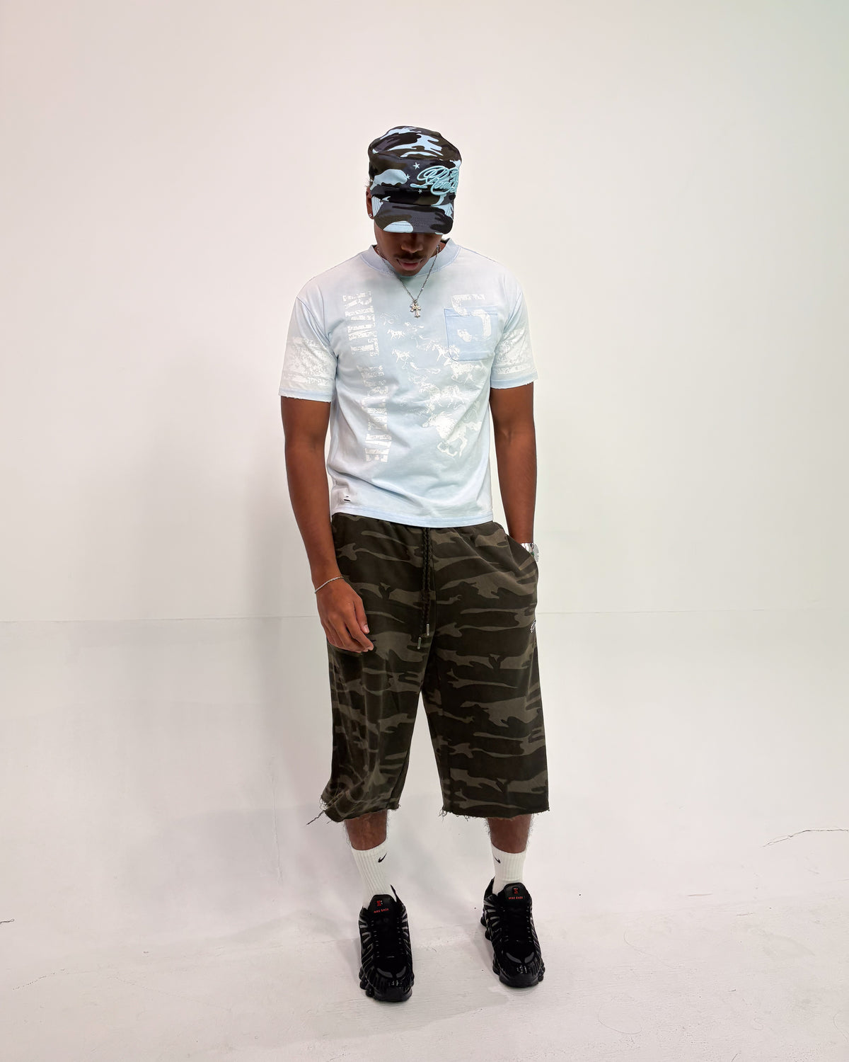 RVNTARCHIVE CAMO CAP BLUE