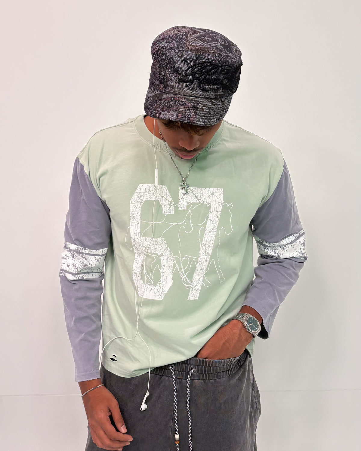RVNTARCHIVE CAP PAISLEY INDIGO