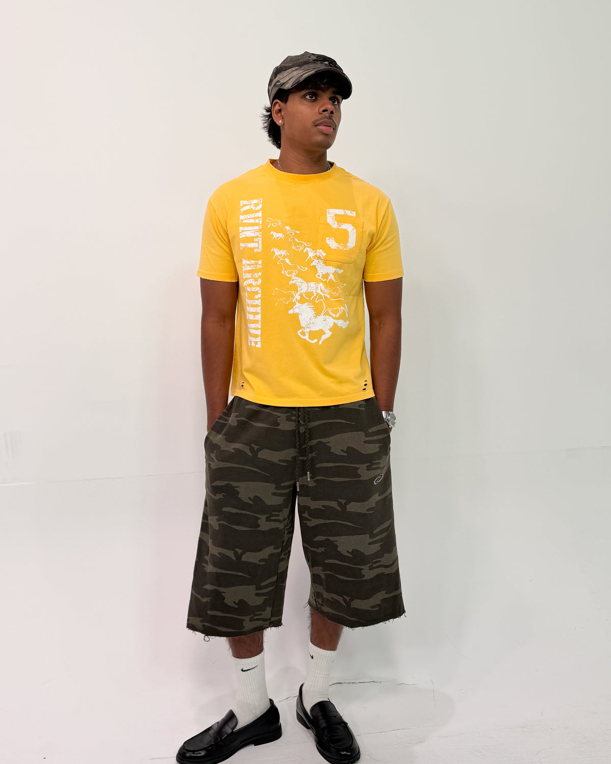 Washed Summer Pocket Tee Yellow