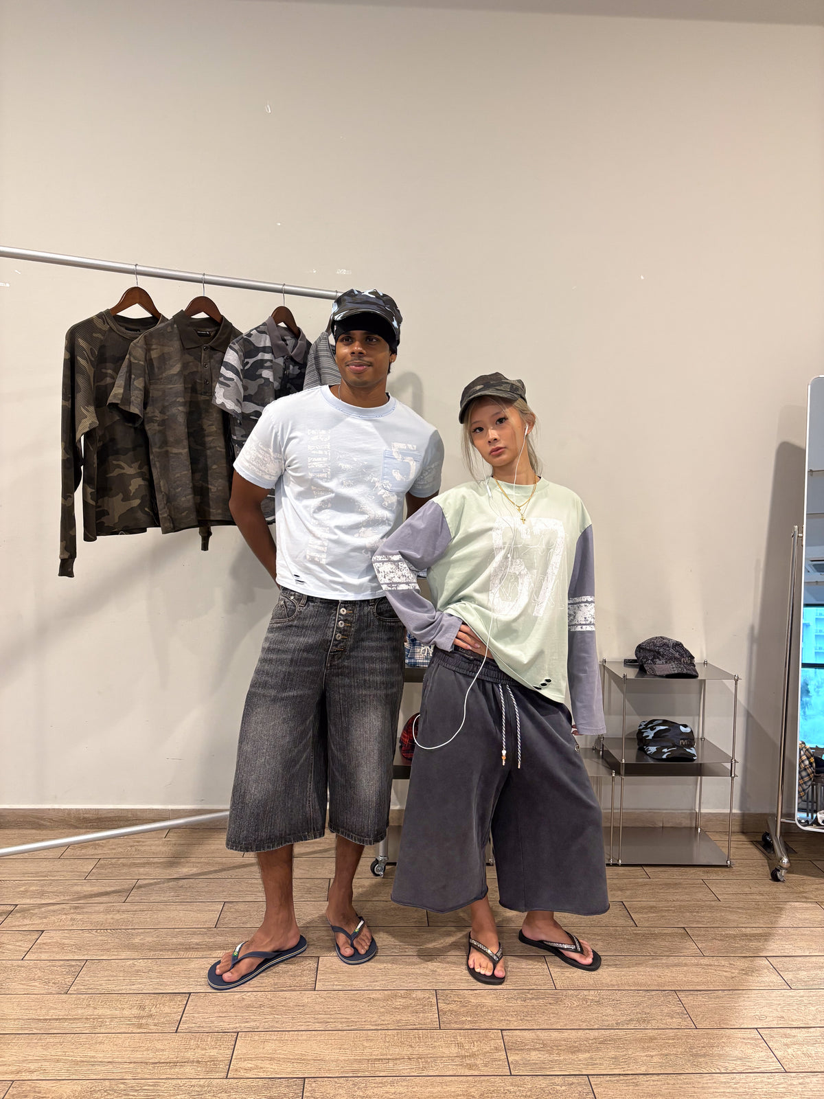 Baggy Sweat Shorts Washed Black