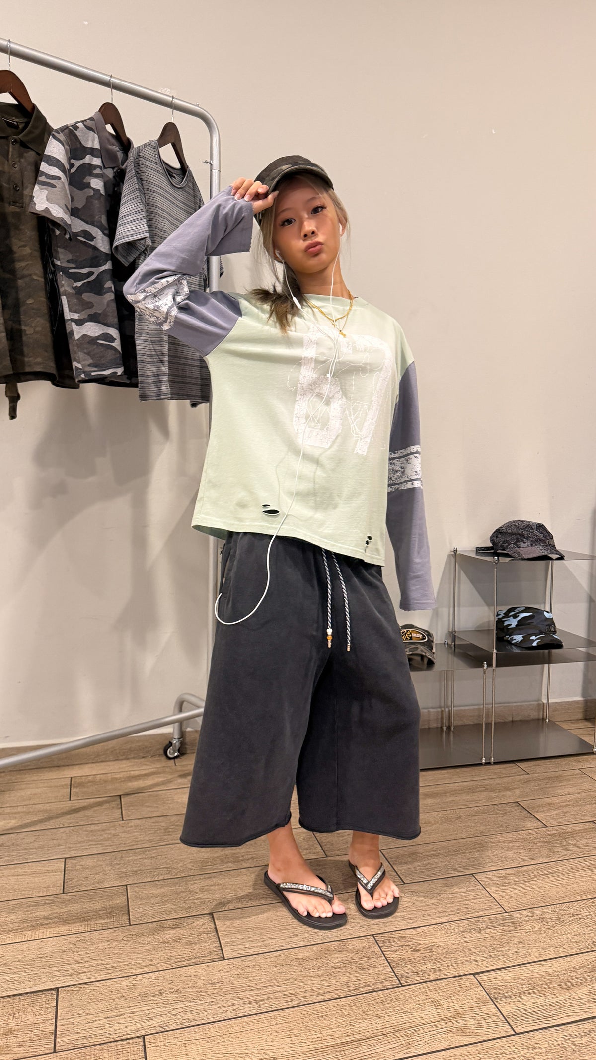 Baggy Sweat Shorts Washed Black