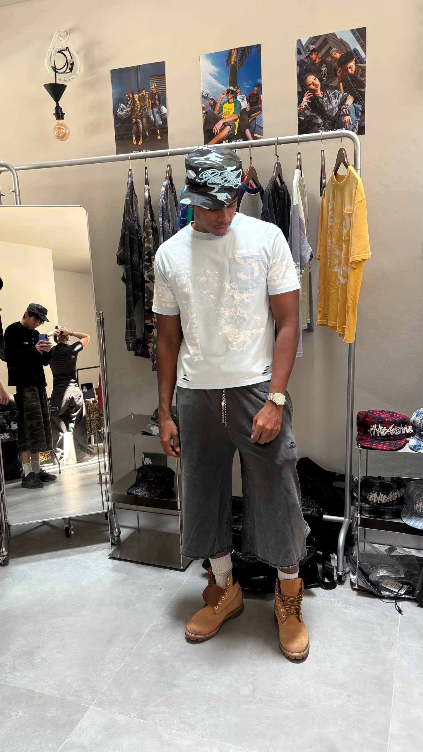 Baggy Sweat Shorts Washed Black