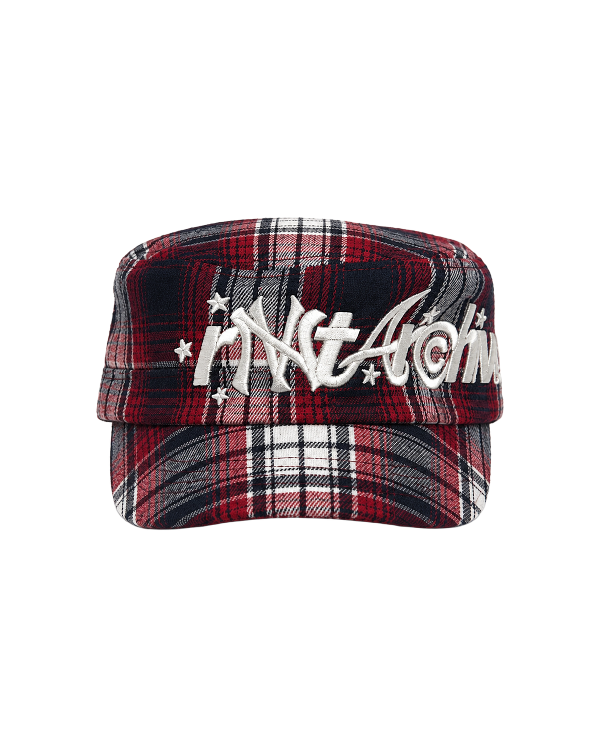 RVNTARCHIVE PLAID CAP RED/NAVY