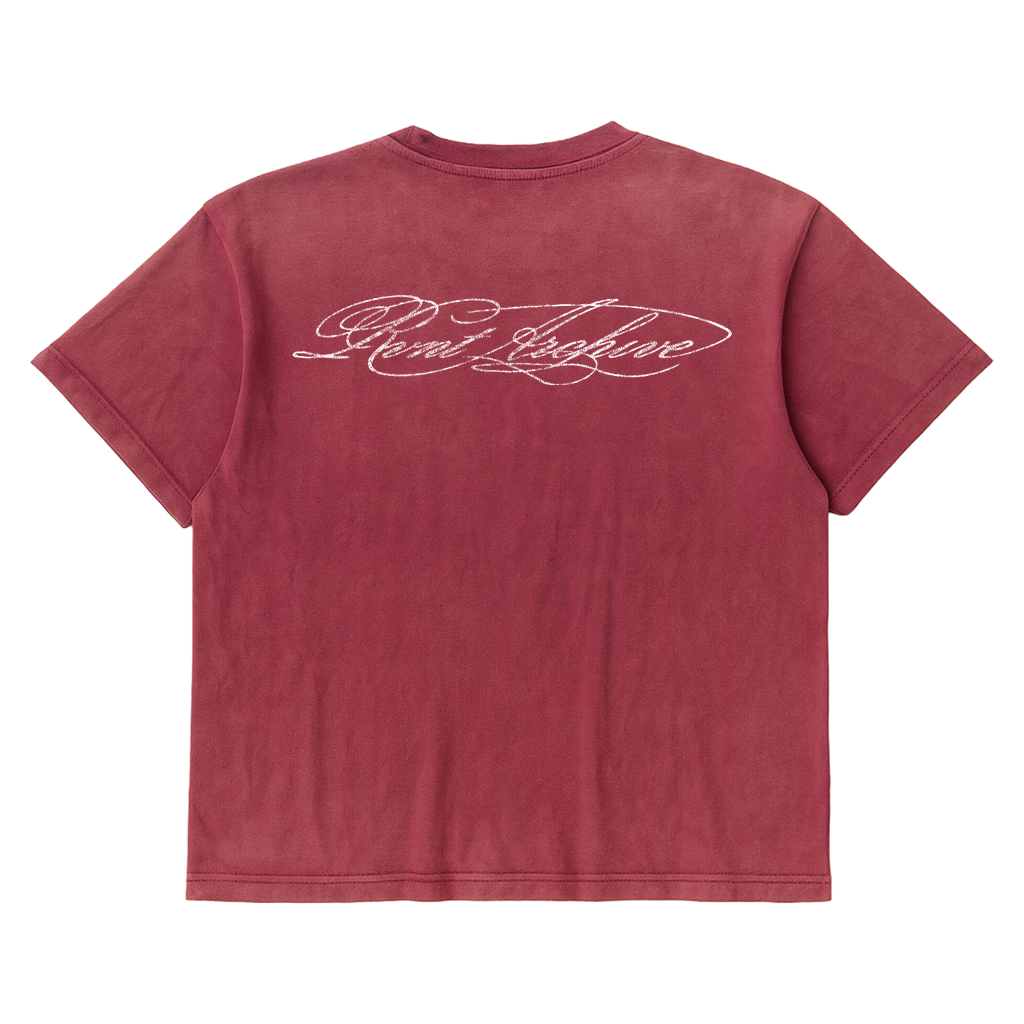 "Year of Horse" Sun Faded Washed Tee in Red