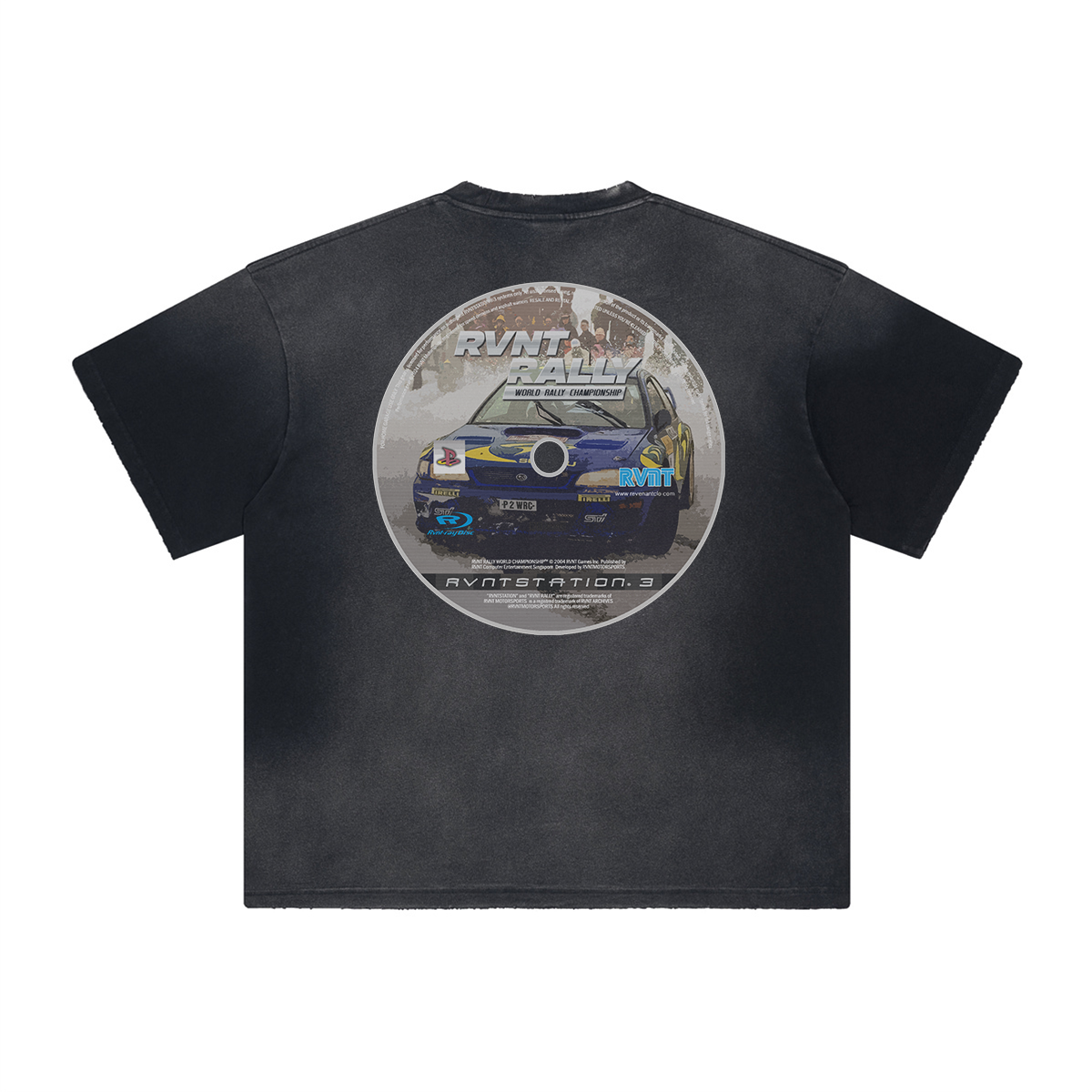 Subaru WRC Tee in Faded Black