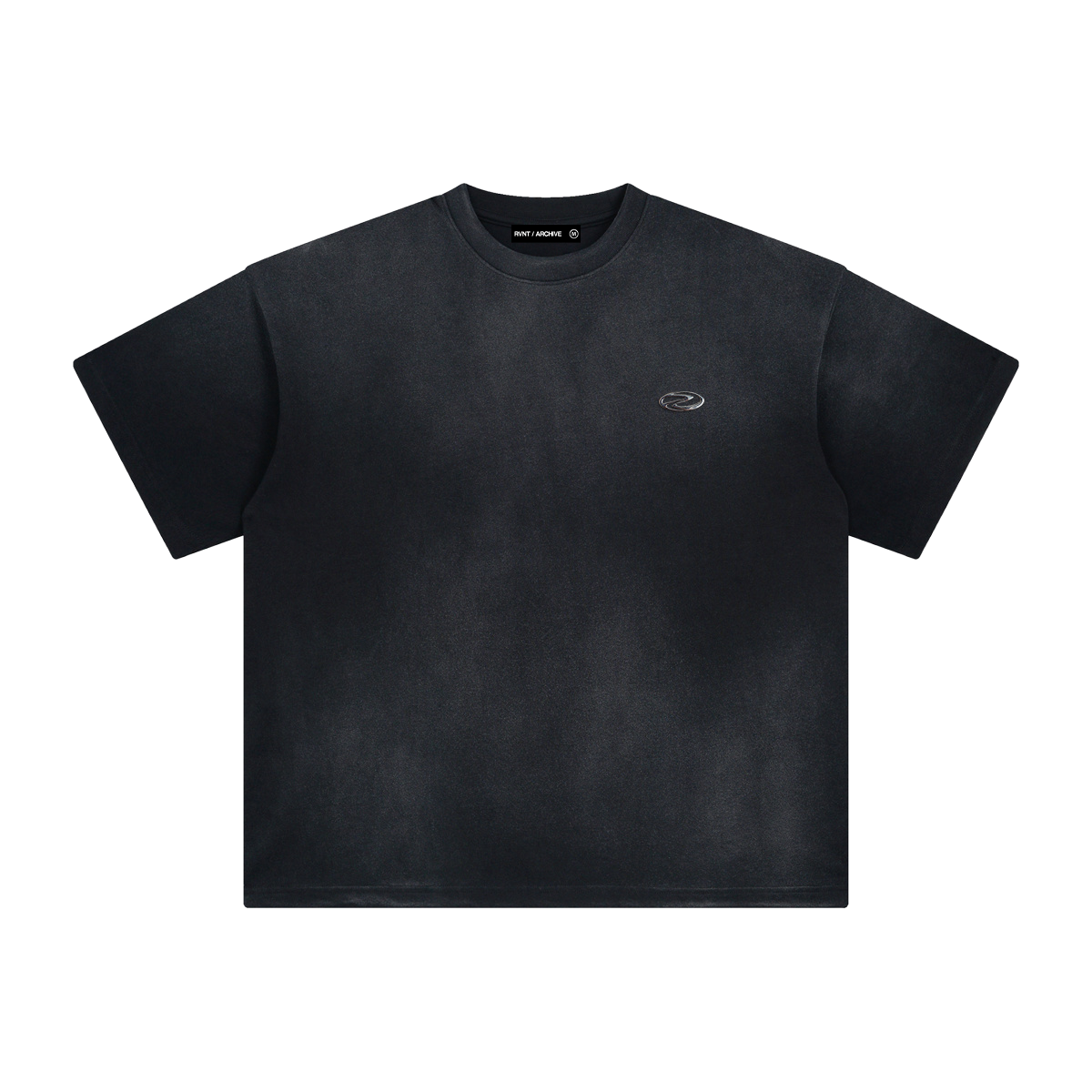 Boxy Cropped Tee in Sun Faded Black