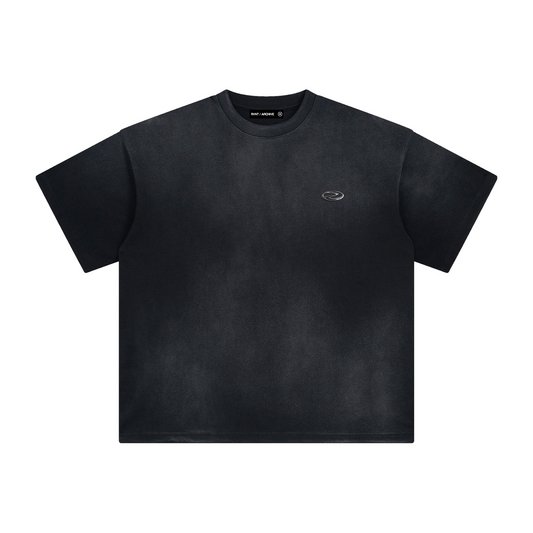 Boxy Cropped Tee in Sun Faded Black