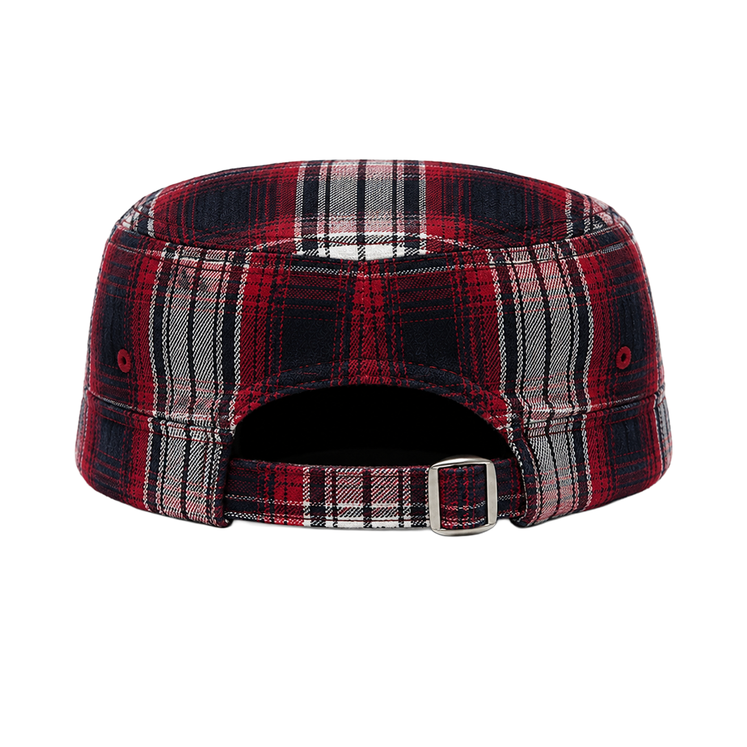 RVNTARCHIVE PLAID CAP RED/NAVY