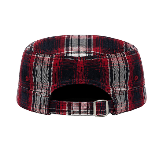 RVNTARCHIVE PLAID CAP RED/NAVY