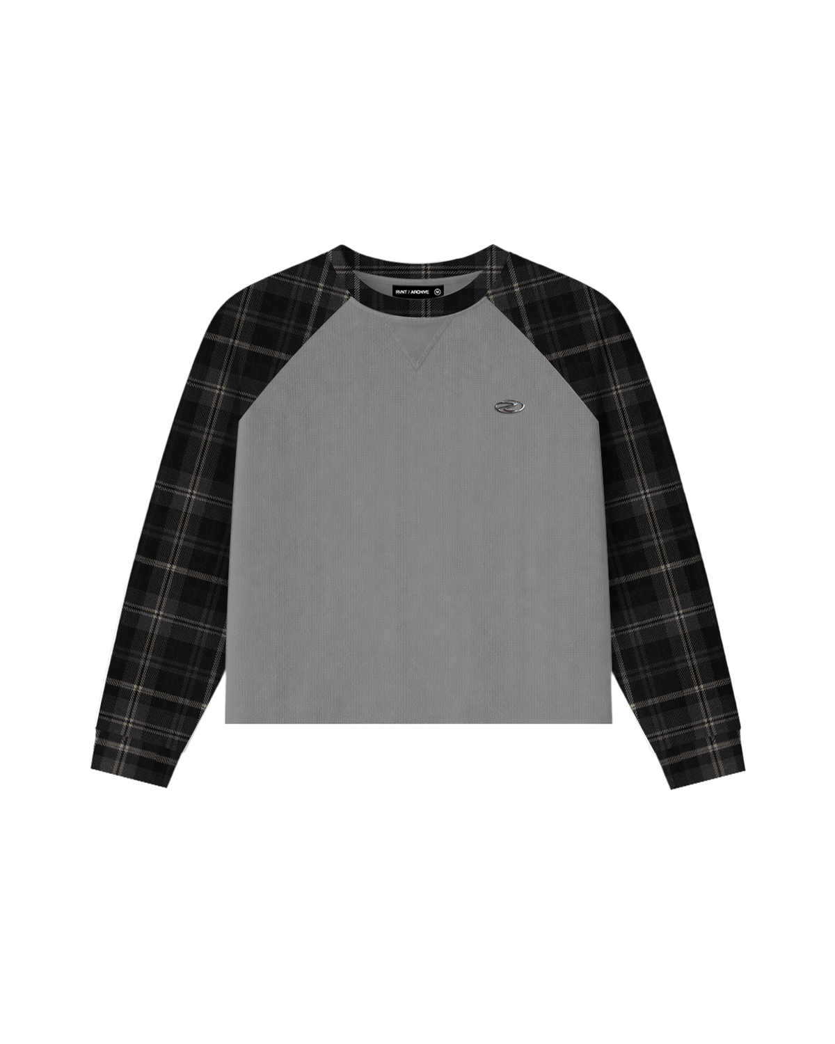 Plaid Thermal Waffle Knit Black