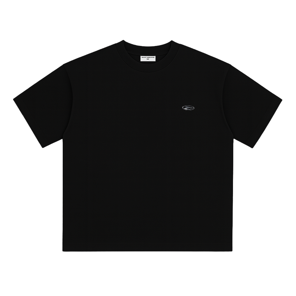 Boxy Cropped Tee in Black