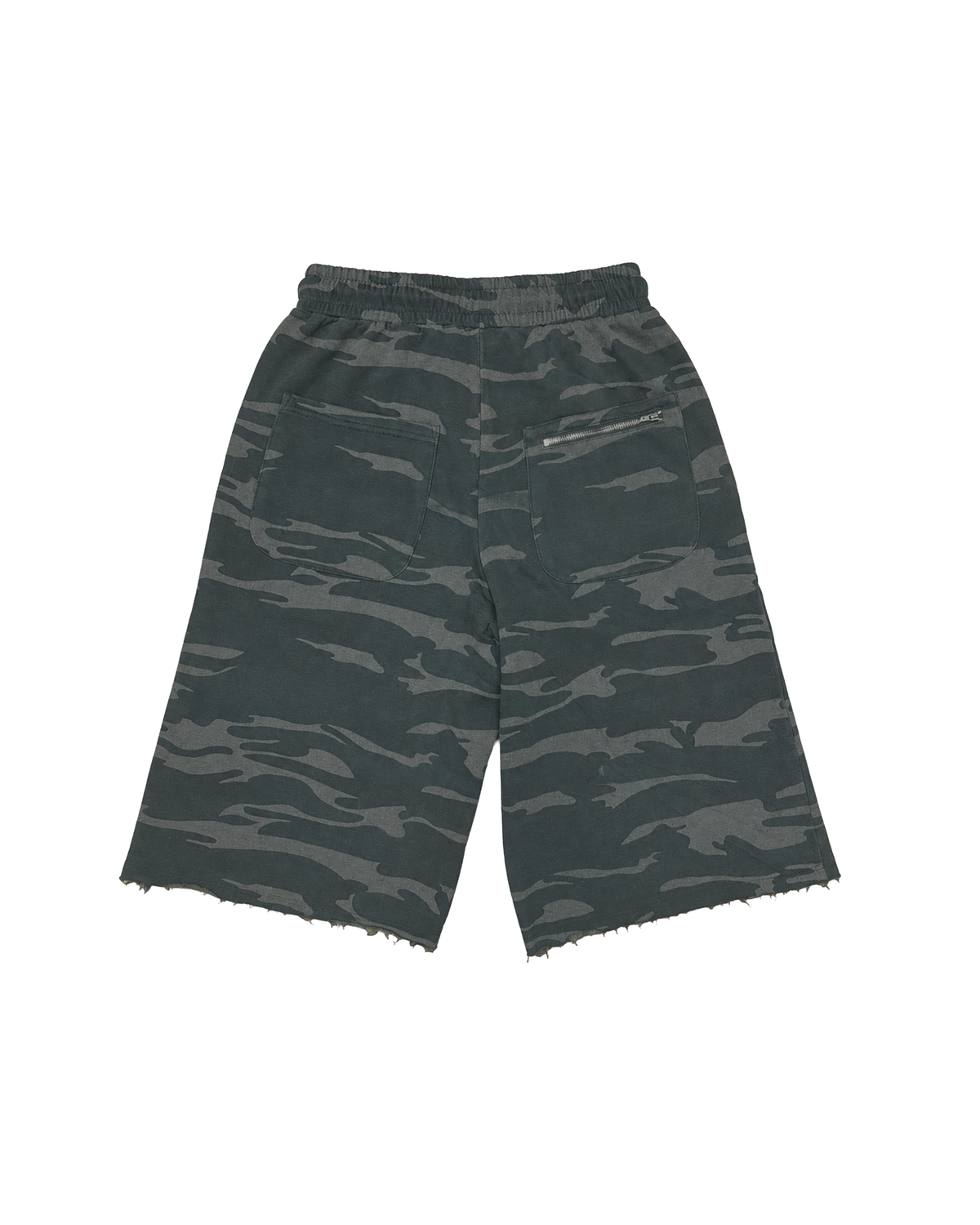 Baggy Sweat Shorts Camo Green