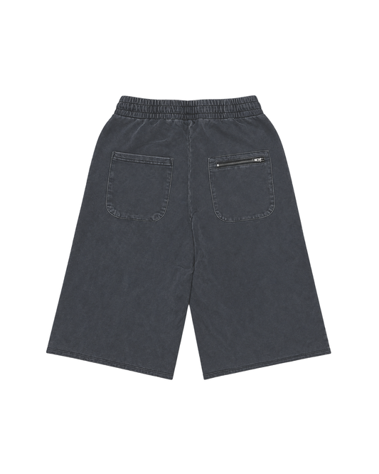Baggy Sweat Shorts Washed Black