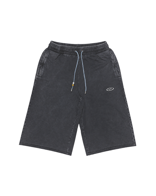 Baggy Sweat Shorts Washed Black
