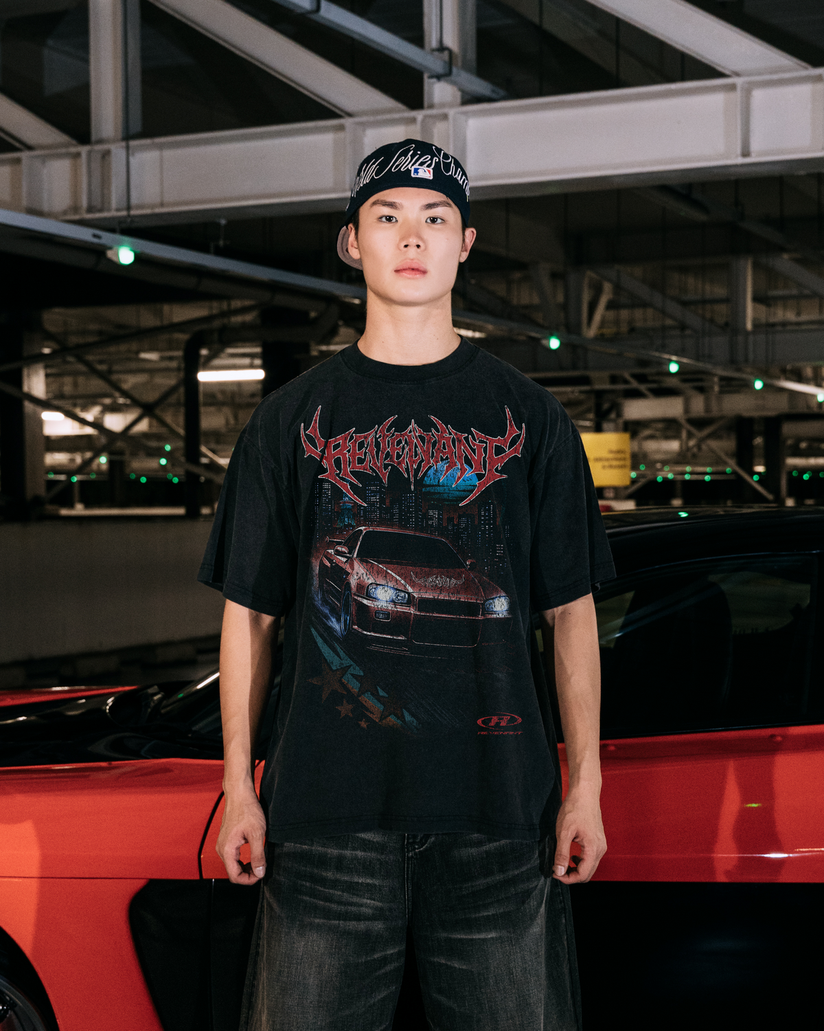 REVENANT R34 Skyline Tee in Washed Black