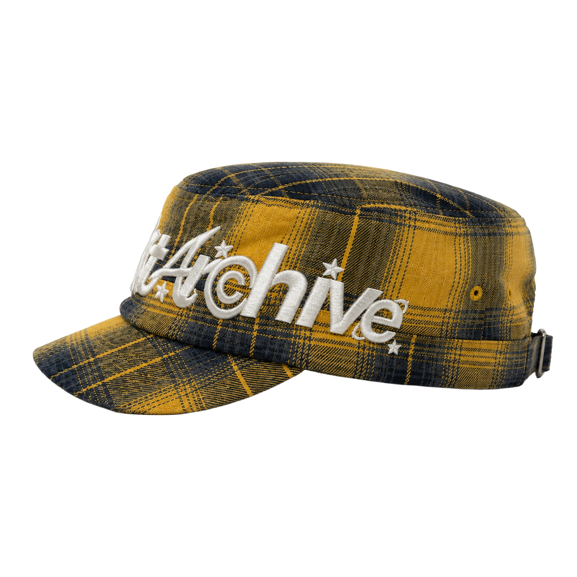 RVNTARCHIVE PLAID CAP YELLOW