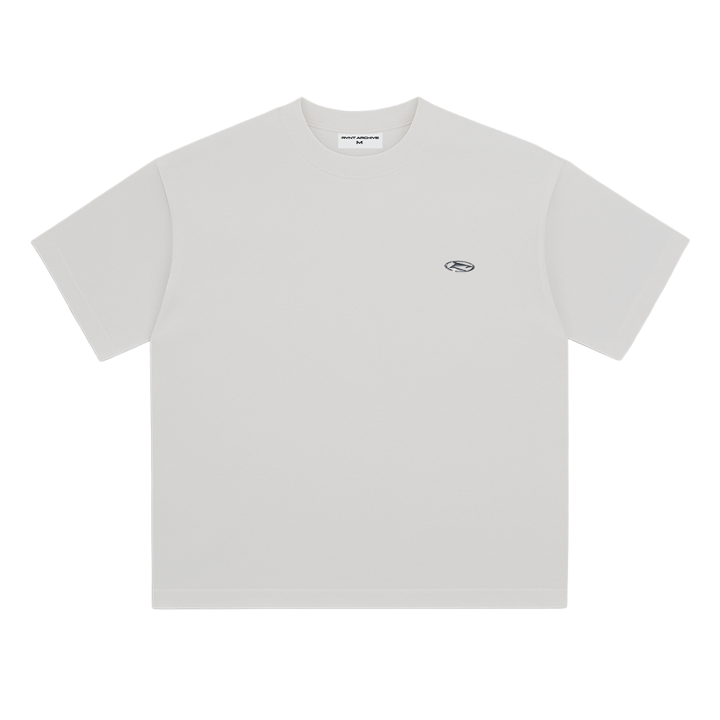 Boxy Cropped Tee in White