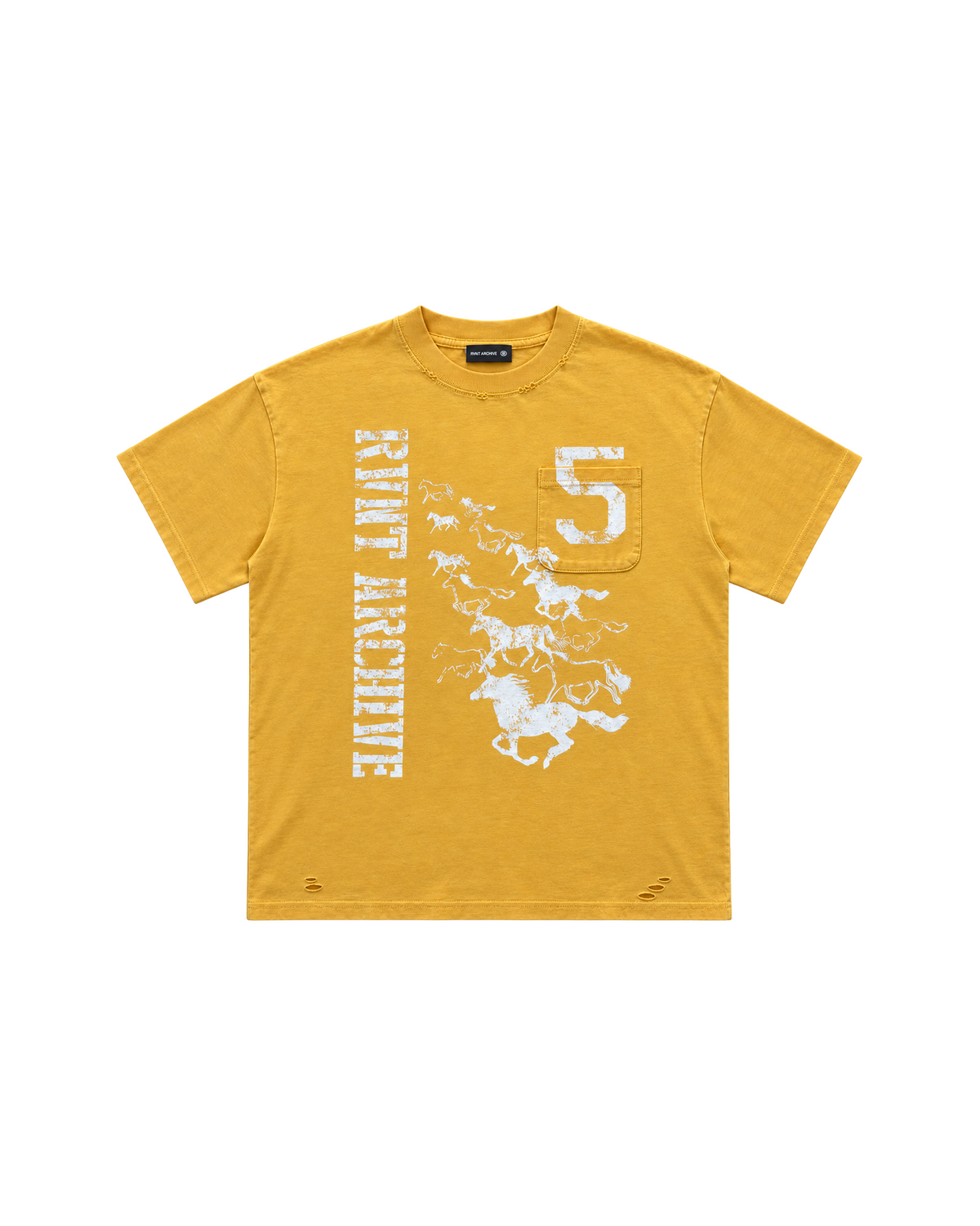 Washed Summer Pocket Tee Yellow